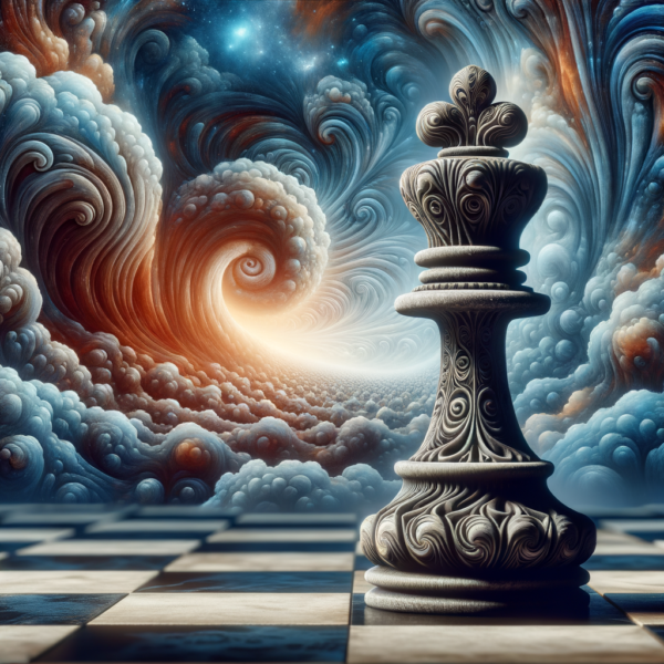 Chess player visualizing and achieving mastery through hypnosis