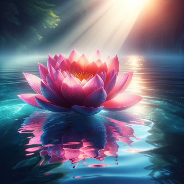 Blooming lotus flower symbolizing inner strength and growth