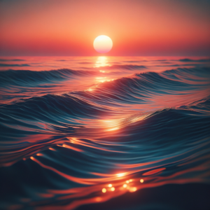 soothing waves during sunset for social tranquility