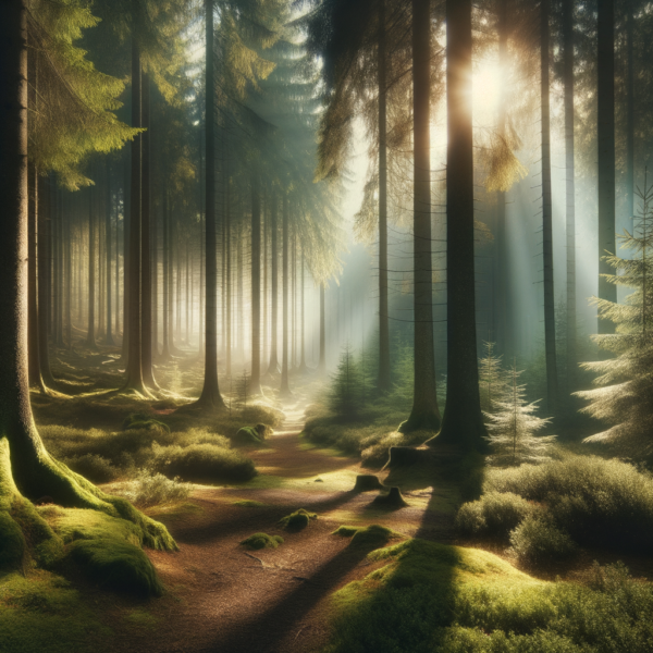 Children’s imagined journey through a relaxing forest landscape