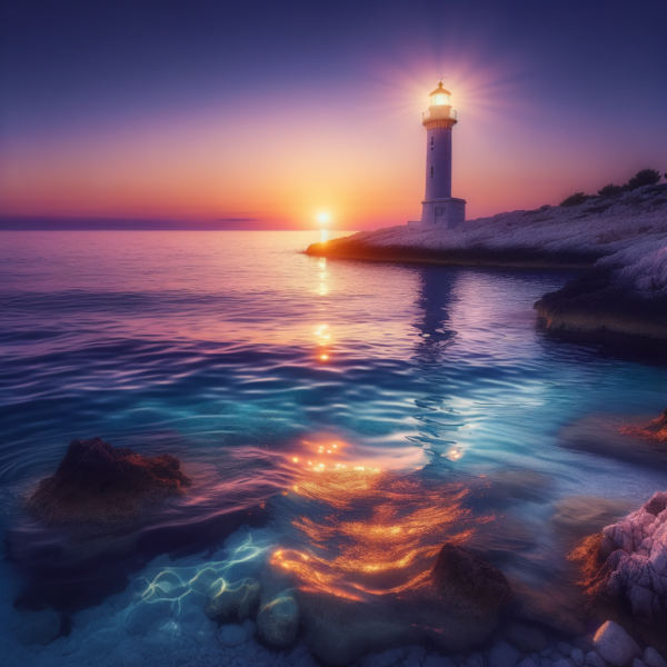 Lighthouse offering calm guidance in productivity sea