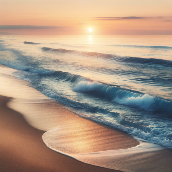 Peaceful ocean waves for tranquility