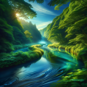 relaxing calm river landscape for hypnosis therapy