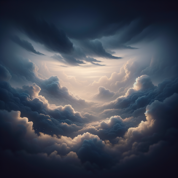 Gentle storm clouds with soft lighting for calmness