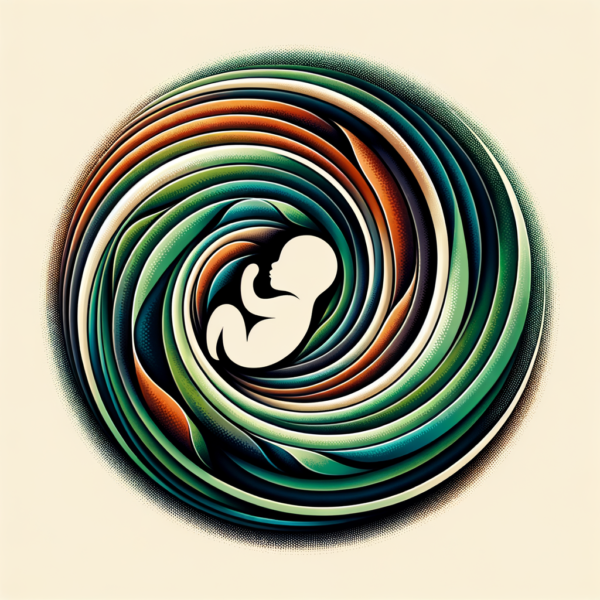 Symbolic depiction of harmony between mind and body for childbirth