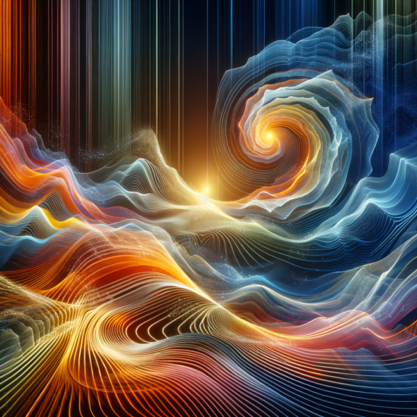 Flowing energy waves symbolizing motivation and focus