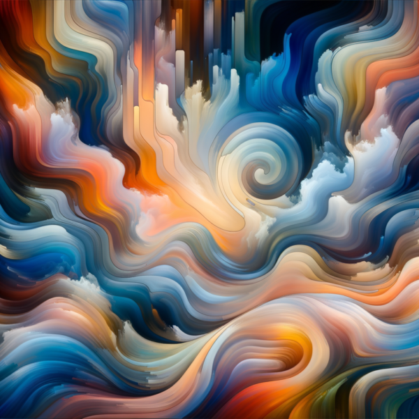 Abstract representation of embracing peace through hypnosis