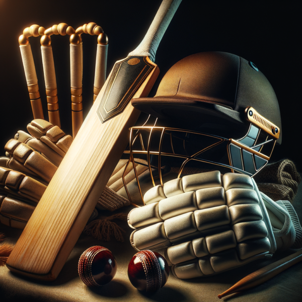 A cricket player's gear packed neatly, symbolizing readiness and empowerment for the game.