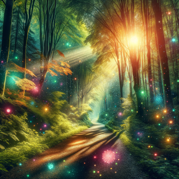 Mystical forest path for children’s focus