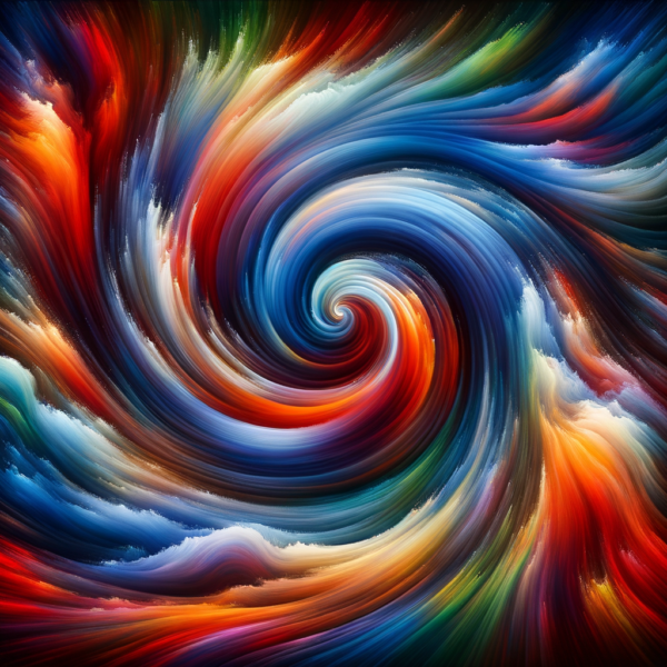 a vivid abstract representation of energy transformation