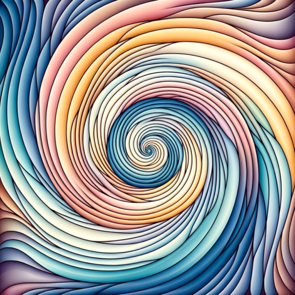 Hypnotic spiral inducing relaxation and focus