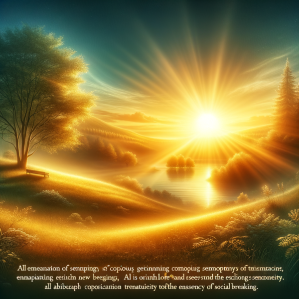 Sunrise over peaceful landscape symbolizing new beginnings in social comfort