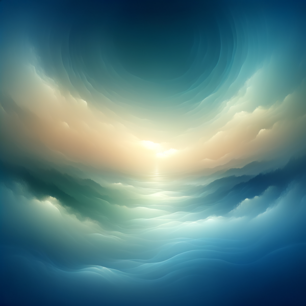 Guided meditation imagery with gentle lights and calming colors