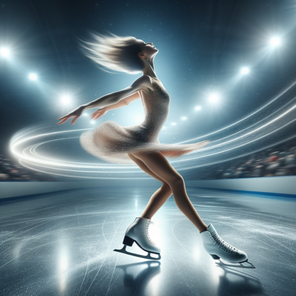 graceful movement on the smooth ice surface