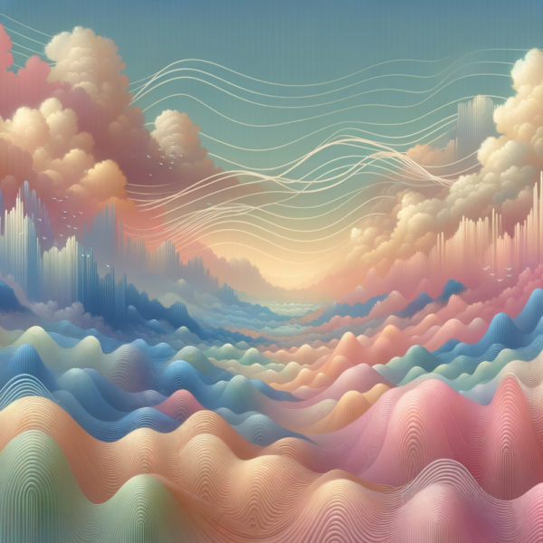 Visual representation of soothing soundwaves for relaxation