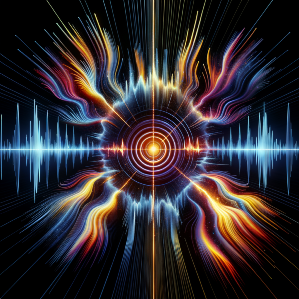 Abstract soundwaves representing hypnosis audio