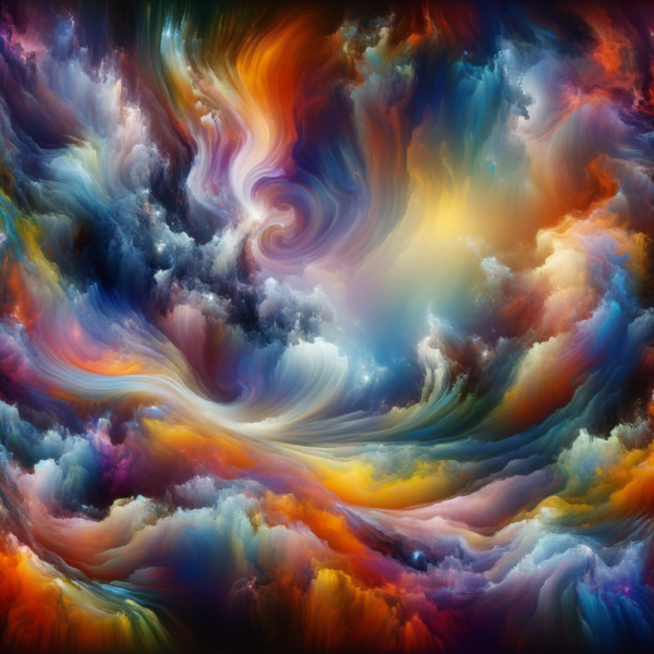 Abstract dreamscape symbolizing the mind's journey through hypnosis