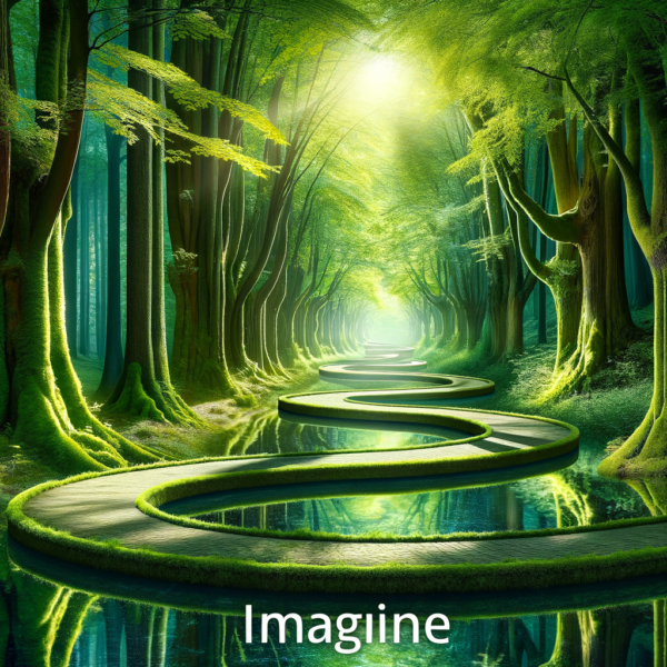 Calming visual representation of a hypnosis journey