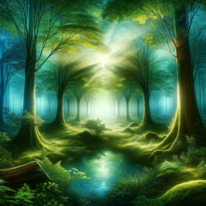 Mystic forest landscape that inspires leadership introspection and growth