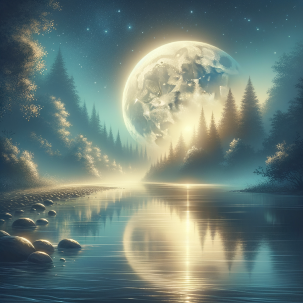 Moonlit river scene symbolizing soothing hypnosis