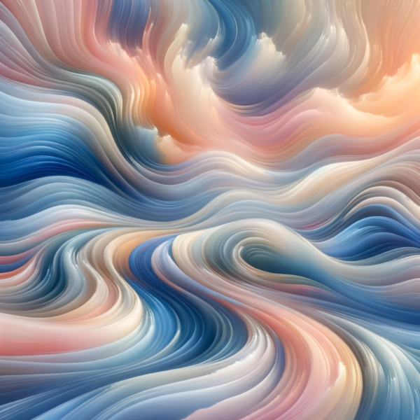 Abstract waves of soft colors symbolizing hypnotic tranquility