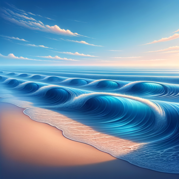 Calming ocean waves representing the flow of success