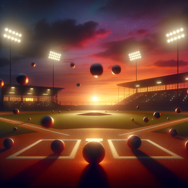 Depiction of increased reflexes on a baseball field through hypnosis