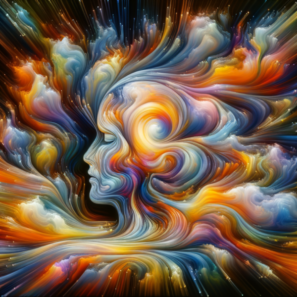 Artistic depiction of mind transformation concepts in hypnosis