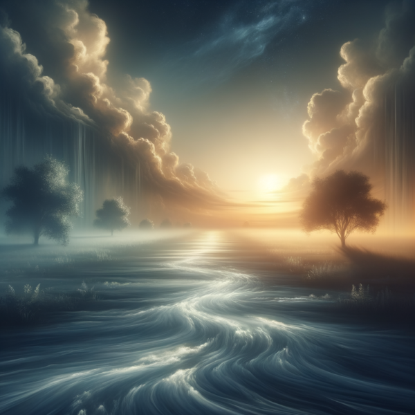 Serene landscape with soft light symbolizing inner peace