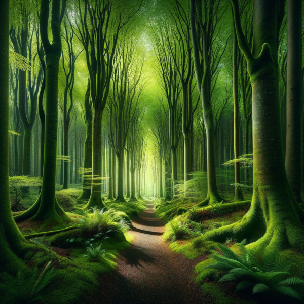 Pathway through a quiet forest symbolizing introspection for cancer support