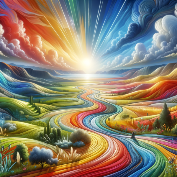 vibrant landscape symbolizing a journey towards passion