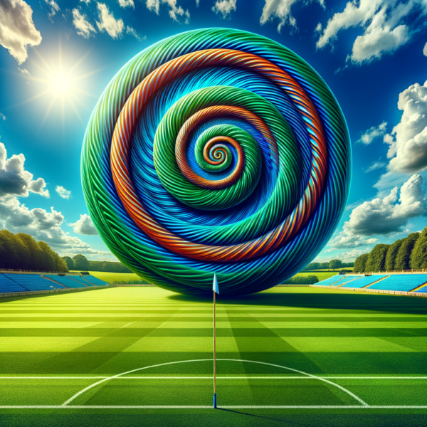 Hypnotic spiral overlaid on a polo field representing hypnosis in sports