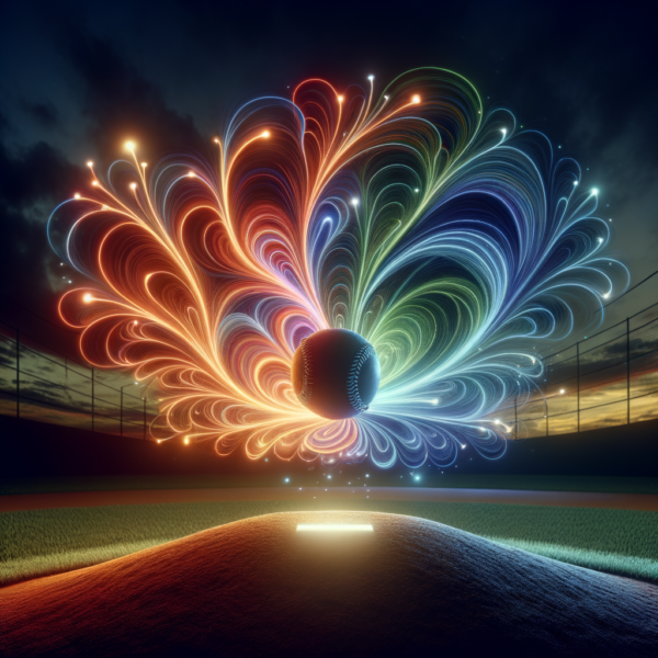 Visual representation of concentrated energy flowing into a baseball