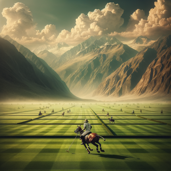 A visionary landscape symbolizing the journey to achieving polo greatness.