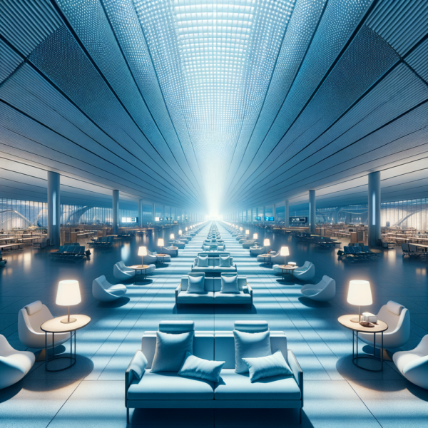 Stress-free environment depicting a tranquil airport setting