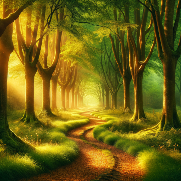 Path in a serene forest representing the journey to a gamble-free life