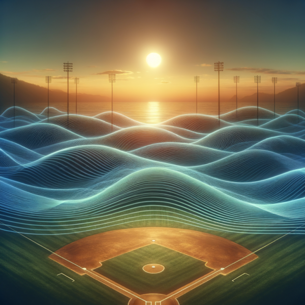 The melding of a softball field and sound waves