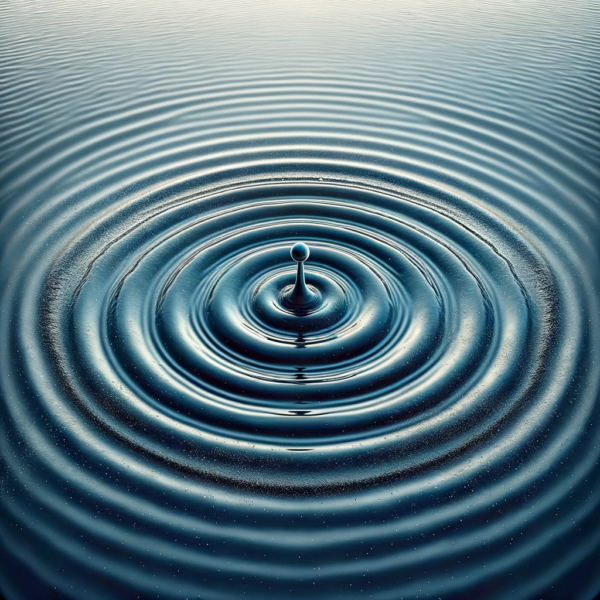 Concentric circles in water illustrating the ripple effect of stress.