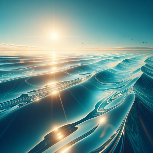 A peaceful depiction of ocean waves to illustrate serenity and calmness.