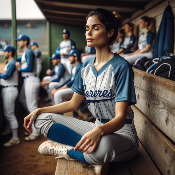 athlete enjoying a quiet moment before the game