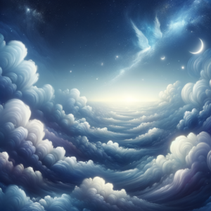 Visualization of peaceful nighttime scenery promoting serene sleep with hypnosis audio