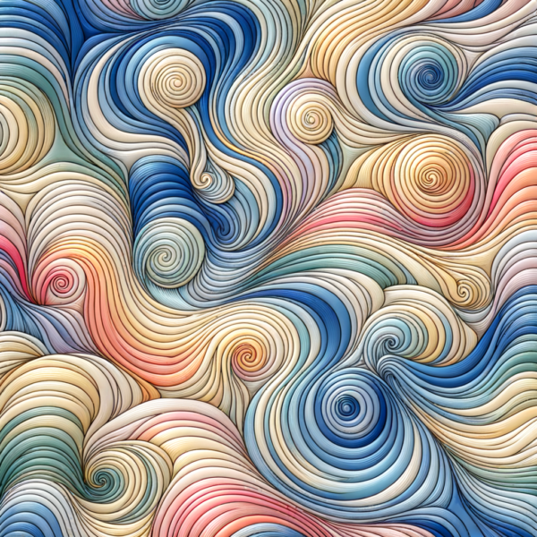 A calming abstract wave pattern representing relaxation and concentration