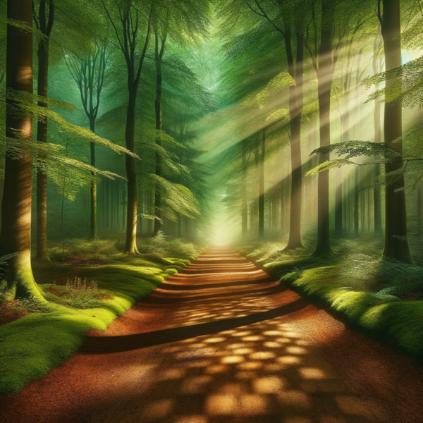 A quiet forest path symbolizing a journey to social ease