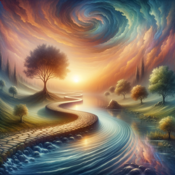 Peaceful pathway symbolizing journey towards financial freedom