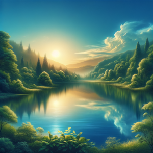 Peaceful natural landscape symbolizing inner beauty