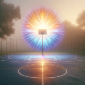 Basketball player finding focus with hypnosis audio