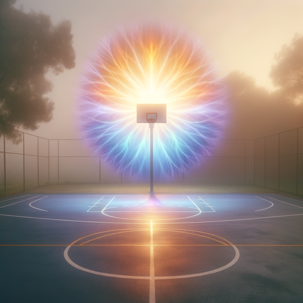 Basketball player finding focus with hypnosis audio