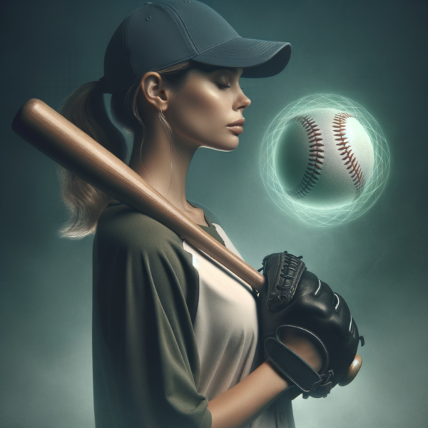 Baseball player visualizing and focusing for the perfect pitch